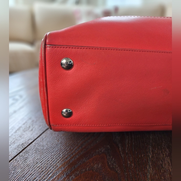 Coach Salmon/ Pink Leather A1373 24281 - Picture 9 of 15